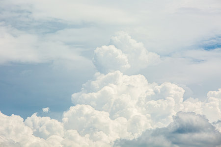 Clouds with blue sky background. Nature cloud blue sky background.の写真素材