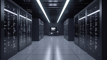 data center Backup mining hosting mainframe computer with Generative AI Technologyの素材