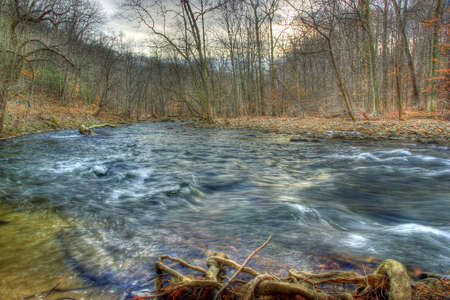 Raritan River in HDR- NJの写真素材