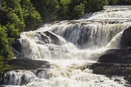 The upper cascades of Bakers Brook Falls in Gros Morne national Park, Newfoundlandの写真素材
