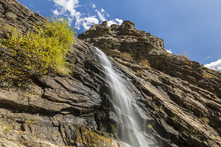 Bridal Veil Falls on Cow Creek in Rocky Mountain National Park, Estes Park, Colorado.の素材 [FY310110670041]