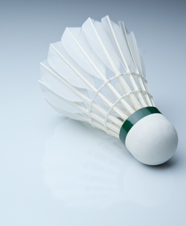 Badminton shuttlecock on whiteの写真素材