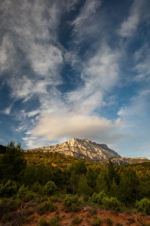 Mont Sainte Victoire in Provence, Franceの写真素材