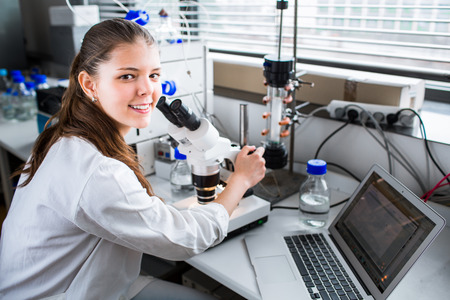 Portrait of a female researcher の写真素材