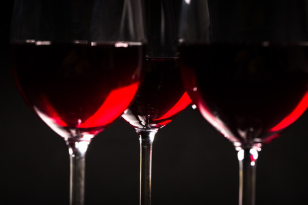 Glasses of red wineの写真素材