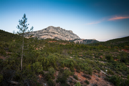 Mont Sainte Victoire in Provence, Franceの写真素材