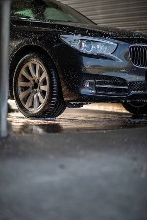 Car in a car wash