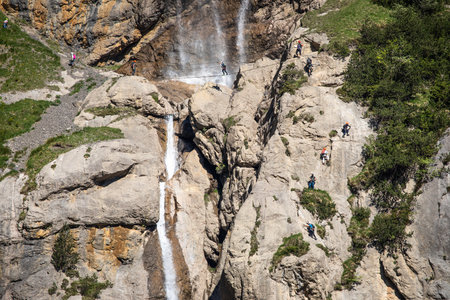 Kandersteg - amazing vacation destination in the Swiss Alps, Switzerlandの写真素材