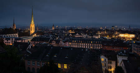 Zurich, Switzerland - view of the old town from ETH