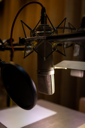 Professional recording studio, complete with technical equipmentの写真素材