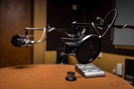 Professional recording studio, complete with technical equipmentの写真素材