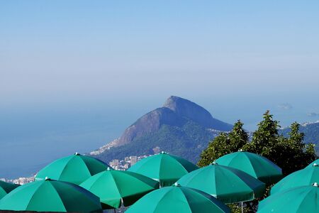aerial view of Botafogo and the sugar loaf in rio de Janeiro brazil..
