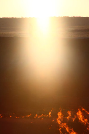 Darvaza Gas Crater, Karakum Desert, Turkmenistan.