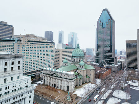 Mary, Queen of the World Cathedral minor basilica in Montreal.(Cathedrale Marie-Reine-du-Monde).の写真素材
