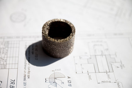 Engineering and technology.The set of elements reflecting the concept of engineering. Or technical progress..の写真素材