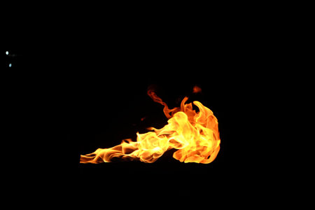 Fire flames on a black background!