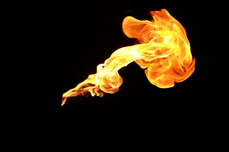 Fire flames on a black background!!
