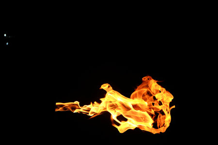 Fire flames on a black background!!