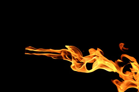 Fire flames on a black background!!