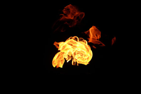 Fire flames on a black background!