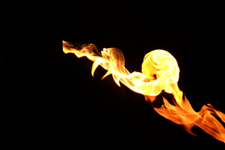 Fire flames on a black background!
