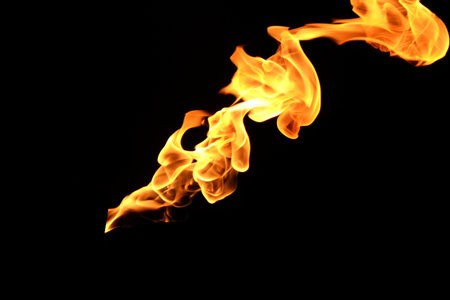 Fire flames on a black background!!