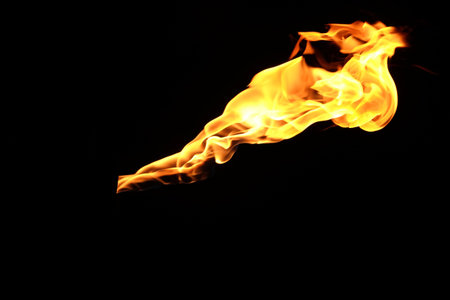 Fire flames on a black background!!