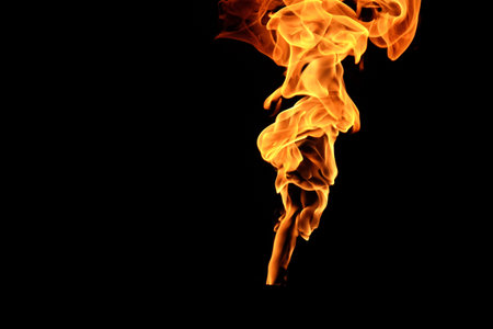 Fire flames on a black background!