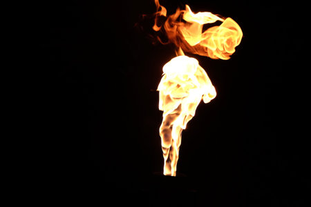 Fire flames on a black background!