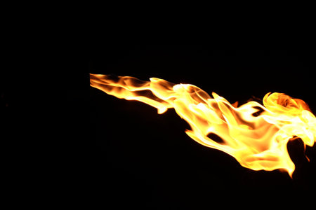 Fire flames on a black background!