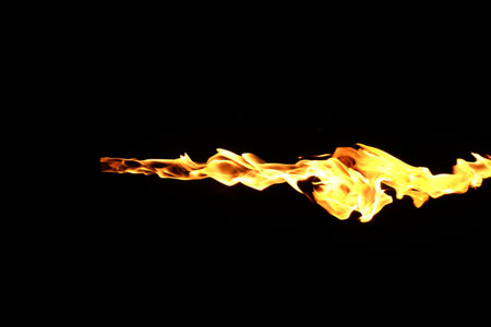 Fire flames on a black background!