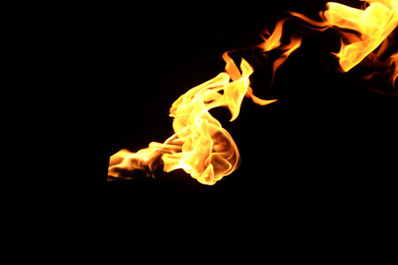 Fire flames on a black background!!