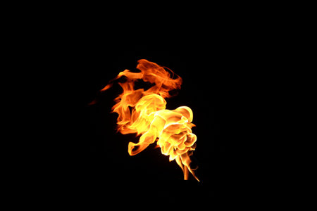 Fire flames on a black background!