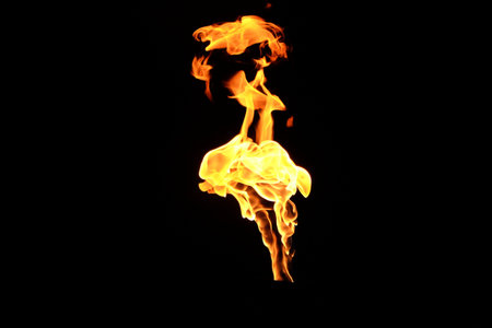 Fire flames on a black background!
