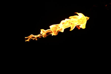 Fire flames on a black background!