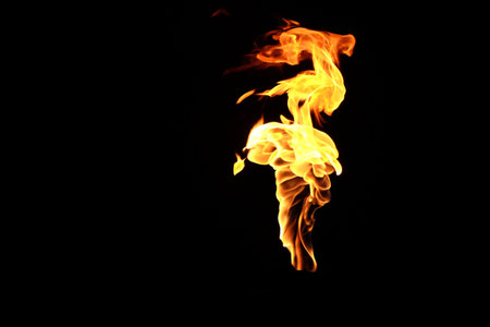 Fire flames on a black background!