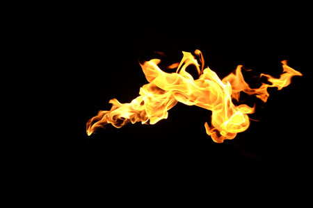 Fire flames on a black background!