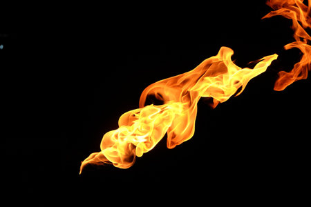 Fire flames on a black background!