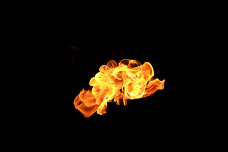 Fire flames on a black background!