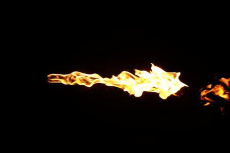 Fire flames on a black background!