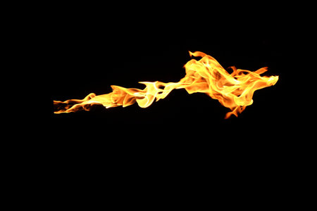 Fire flames on a black background!