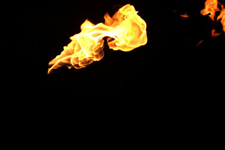 Fire flames on a black background!!