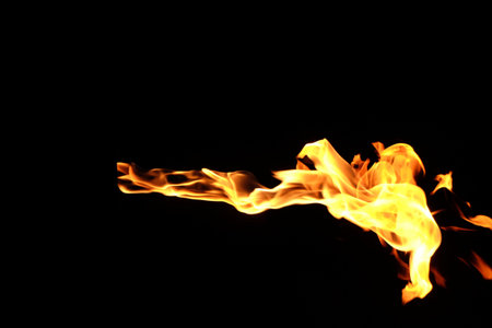 Fire flames on a black background!