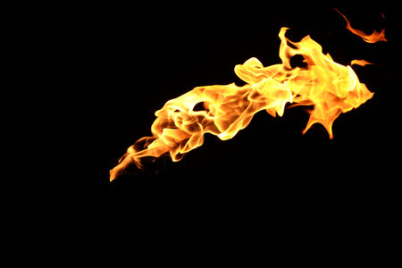 Fire flames on a black background!