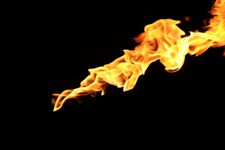 Fire flames on a black background!!