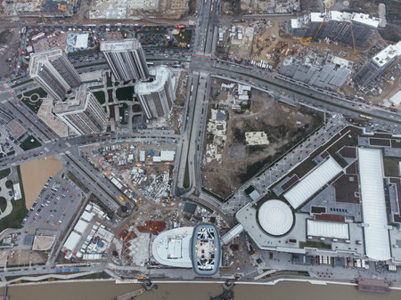 Drone View of the Belgrade Waterfront district