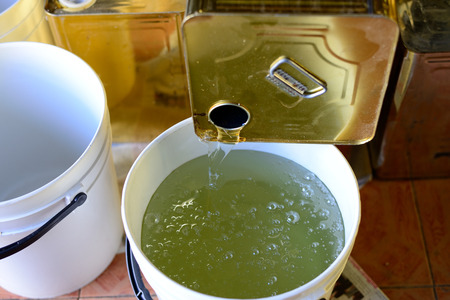 Glucose syrup poured into the tank to cook