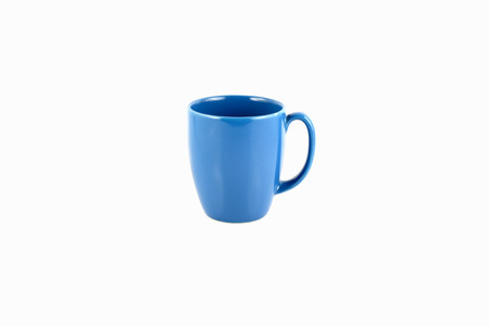 Blue Mug Isolated on White backgroundの写真素材