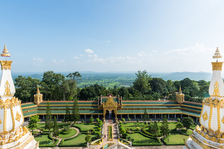 Thai temple on blue sky backgroundの写真素材