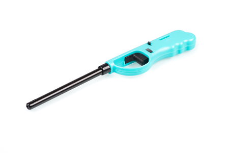 Gas lighter gun for gas-stove on a white backgroundの写真素材